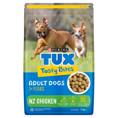 TUX Tasty Bites Adult NZ Chicken Dry Dog Food Purina New Zealand